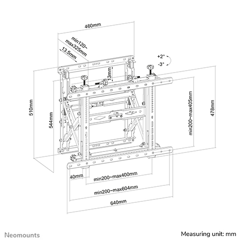 Neomounts videowall steun